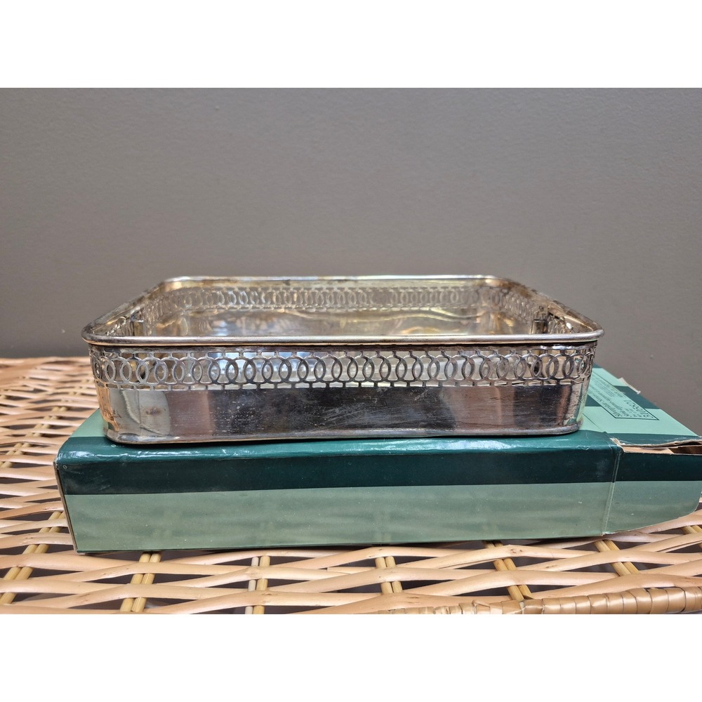 Bombay Company Silverplate Perforated Cutlery Tray with Divider 3105821